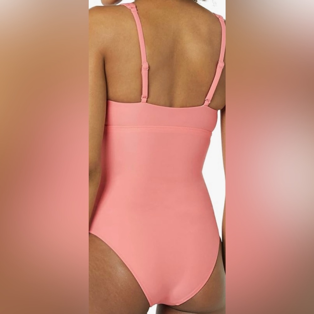 🆕 NWT AMAZON ESSENTIALS CORAL PINK BATHING SUIT (2) - Picture 2 of 9